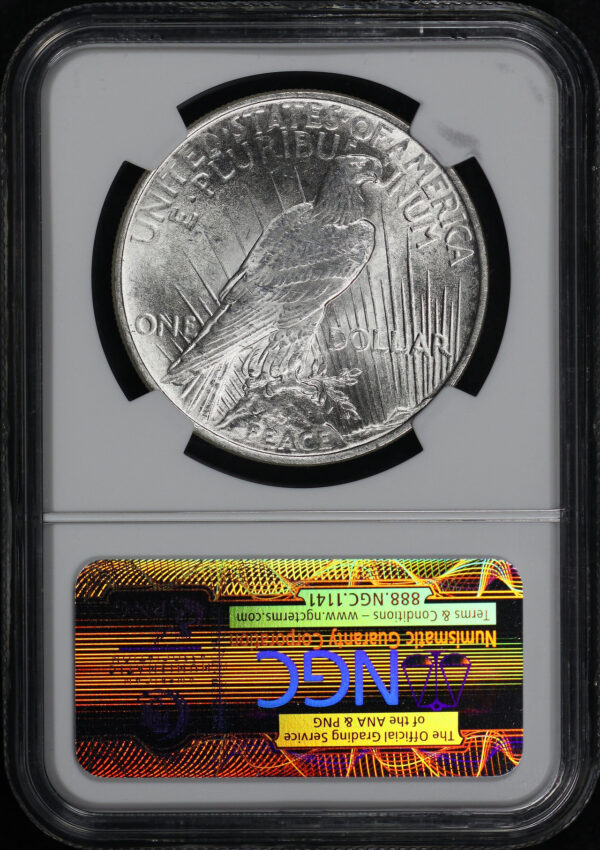Reverse of this 1924 Peace Dollar NGC MS-63