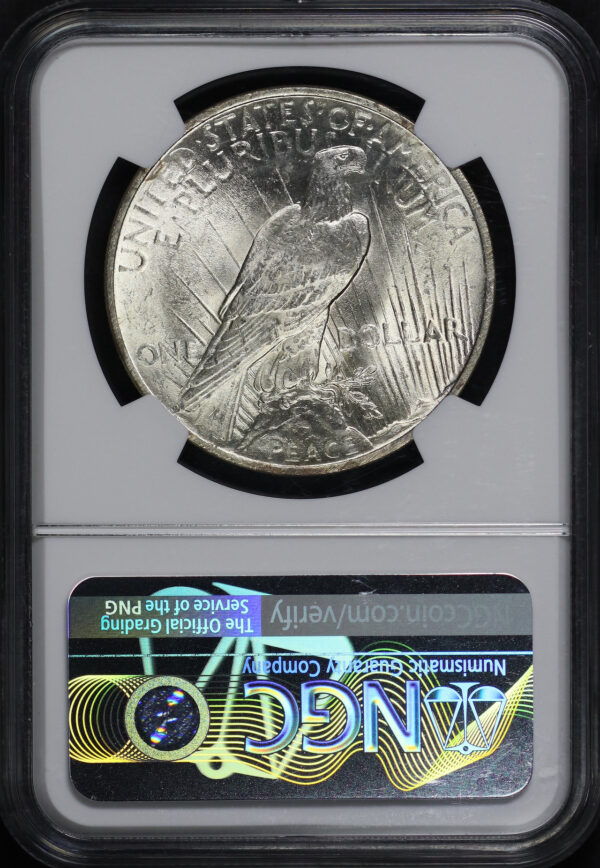 Reverse of this 1924 Peace Dollar NGC MS-64