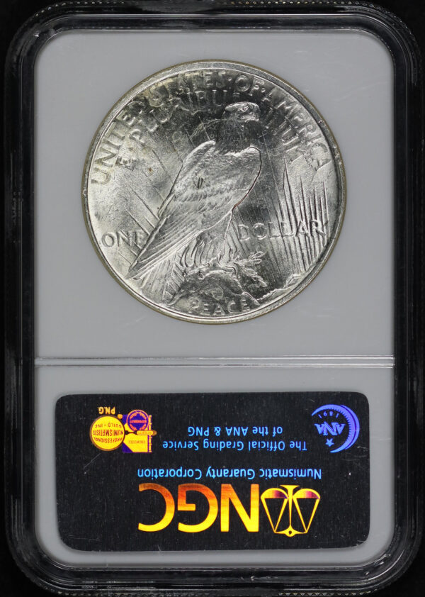 Reverse of this 1924 Peace Dollar NGC MS-65