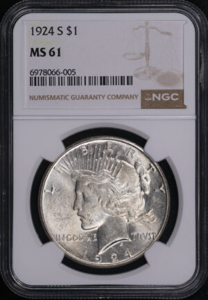 Obverse of this 1924-S Peace Dollar NGC MS-61