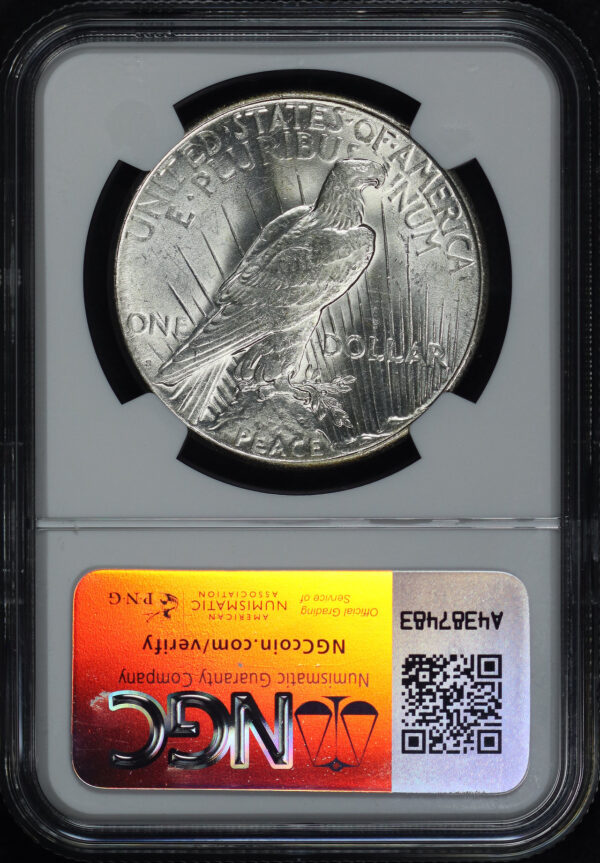 Reverse of this 1924-S Peace Dollar NGC MS-62