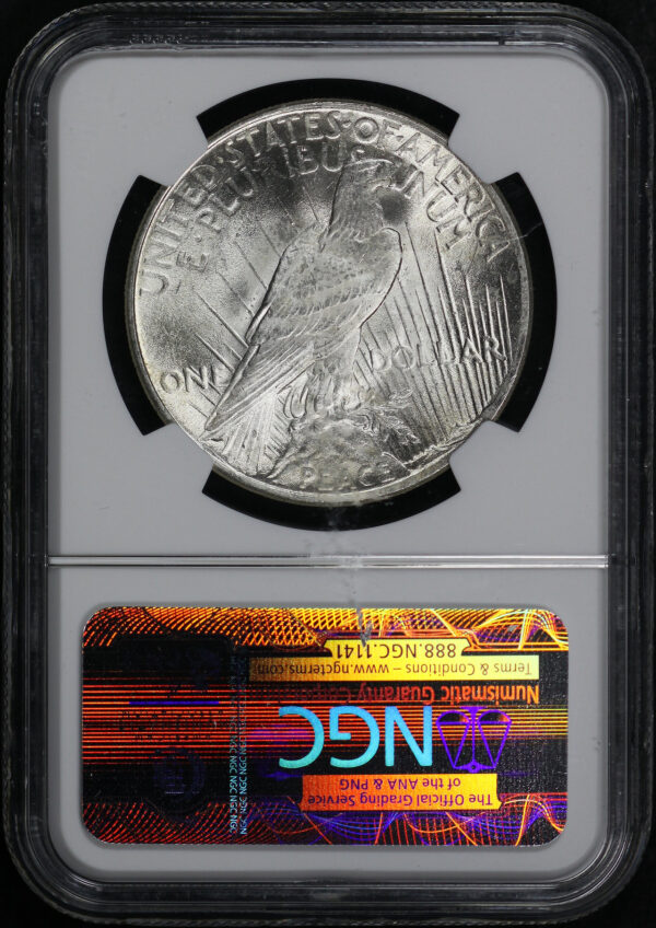 Reverse of this 1925 Peace Dollar NGC MS-63