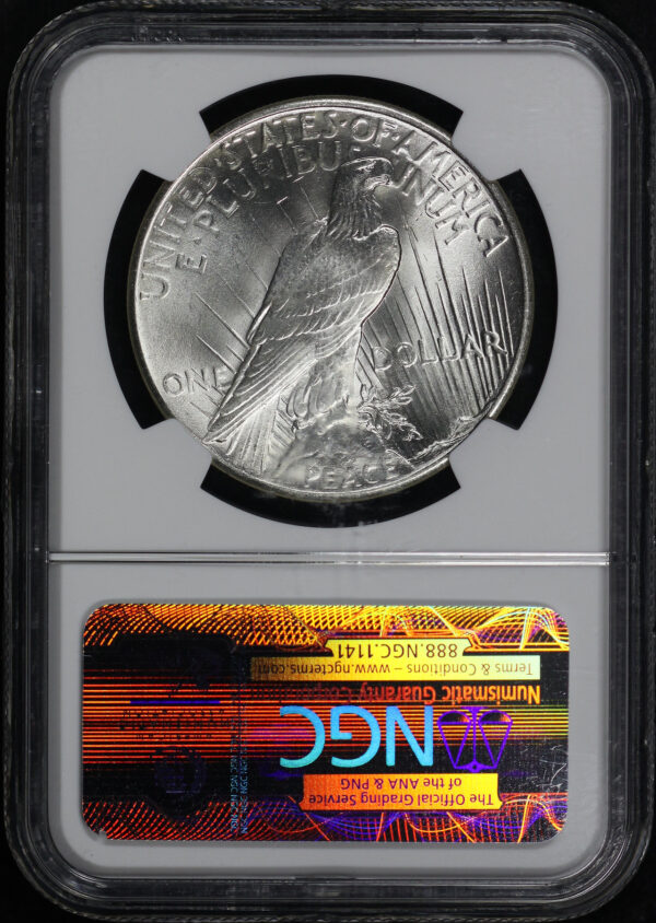 Reverse of this 1925 Peace Dollar NGC MS-63