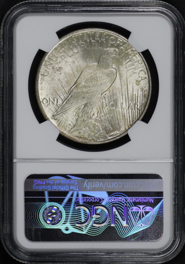 Reverse of this 1925 Peace Dollar NGC MS-63