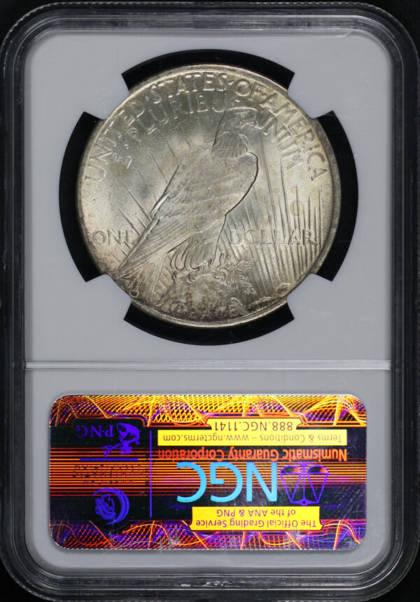 Reverse of this 1925 Peace Dollar NGC MS-64