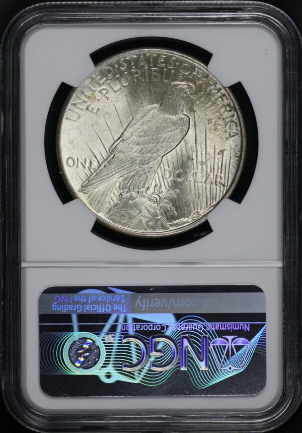 Reverse of this 1925 Peace Dollar NGC MS-64