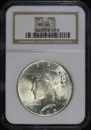 Obverse of this 1925 Peace Dollar NGC MS-66
