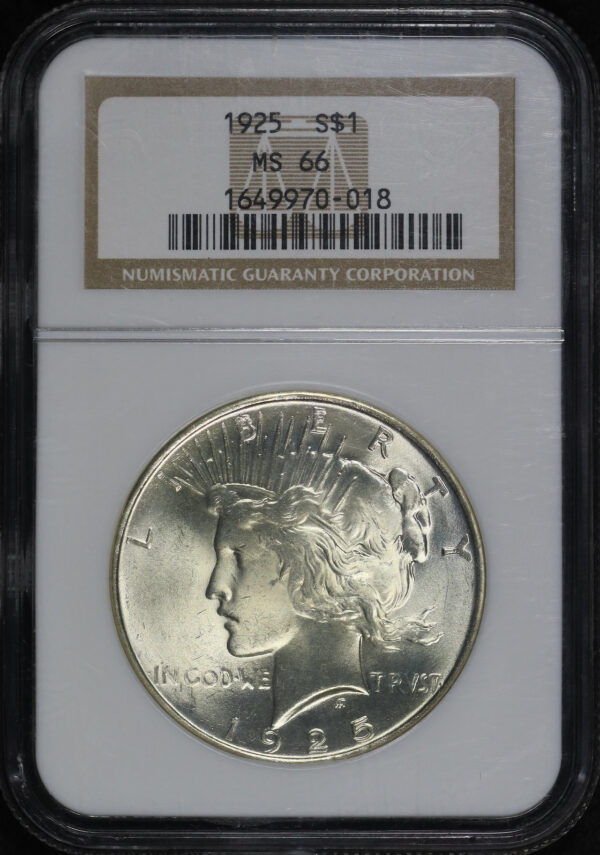 Obverse of this 1925 Peace Dollar NGC MS-66