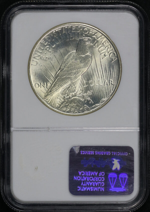 Reverse of this 1925 Peace Dollar NGC MS-66