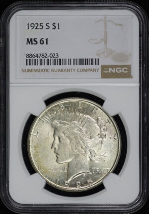 Obverse of this 1925-S Peace Dollar NGC MS-61
