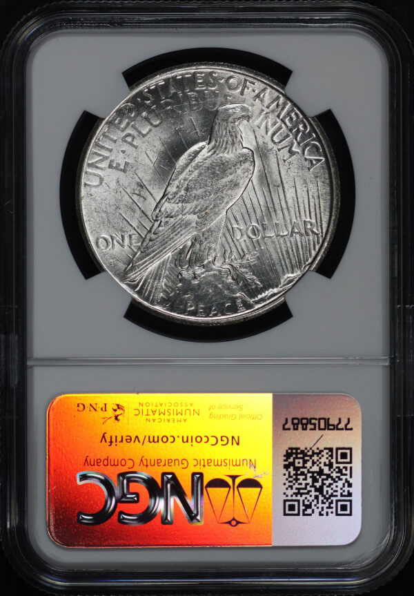Reverse of this 1925-S Peace Dollar NGC MS-62