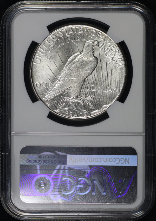 Reverse of this 1925-S Peace Dollar NGC MS-63