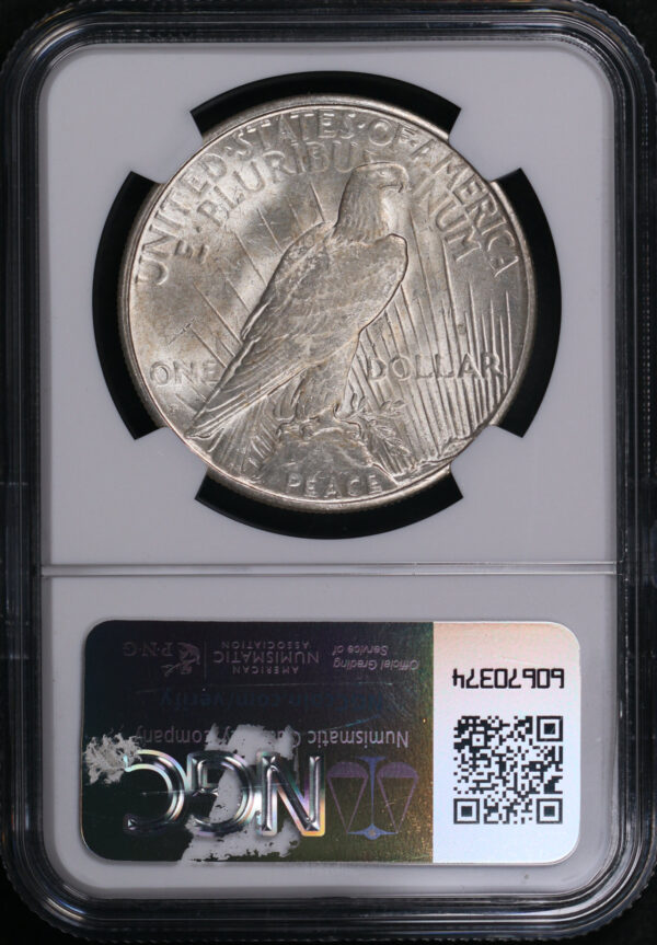 Reverse of this 1925-S Peace Dollar NGC MS-63