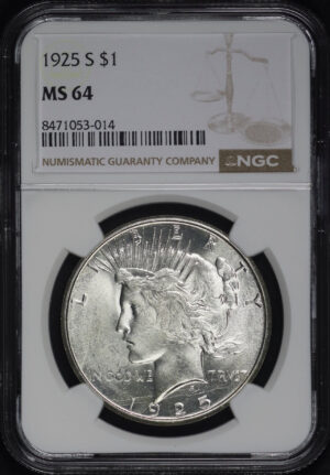 Obverse of this 1925-S Peace Dollar NGC MS-64