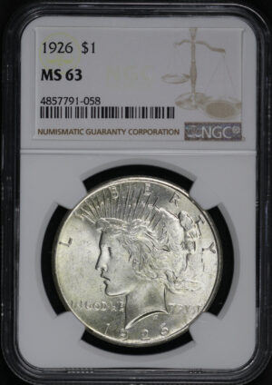 Obverse of this 1926 Peace Dollar NGC MS-63