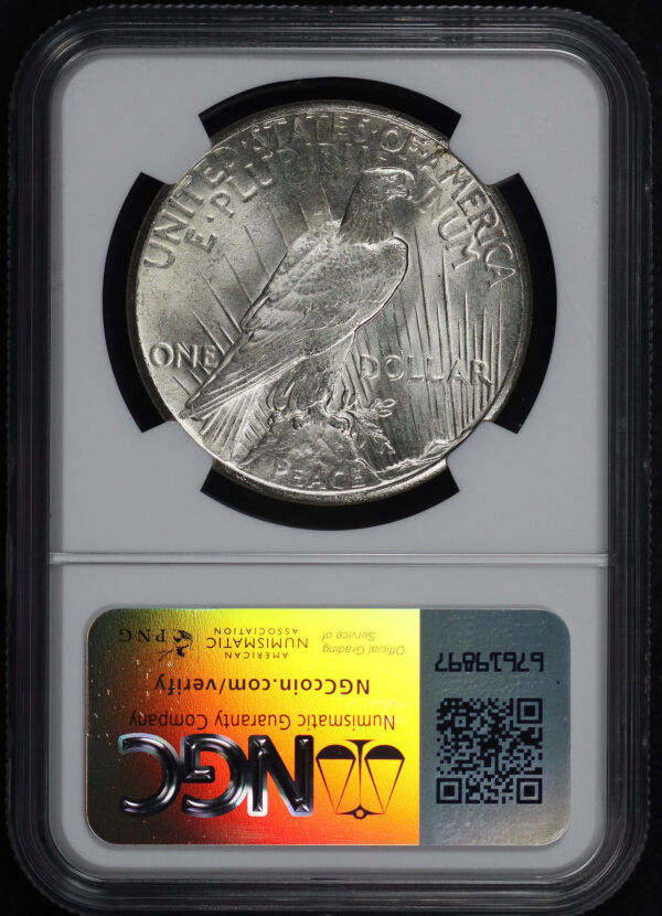 Reverse of this 1926 Peace Dollar NGC MS-63