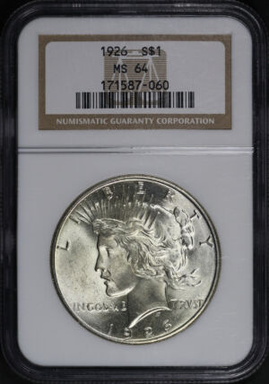 Obverse of this 1926 Peace Dollar NGC MS-64