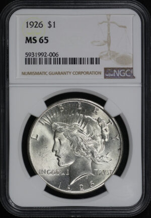 Obverse of this 1926 Peace Dollar NGC MS-65