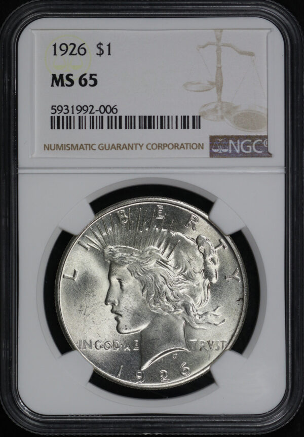 Obverse of this 1926 Peace Dollar NGC MS-65