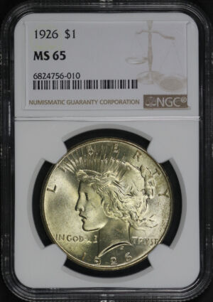 Obverse of this 1926 Peace Dollar NGC MS-65