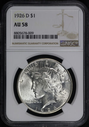 Obverse of this 1926-D Peace Dollar NGC AU-58