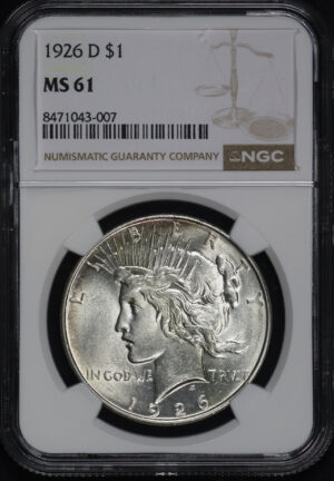 Obverse of this 1926-D Peace Dollar NGC MS-61