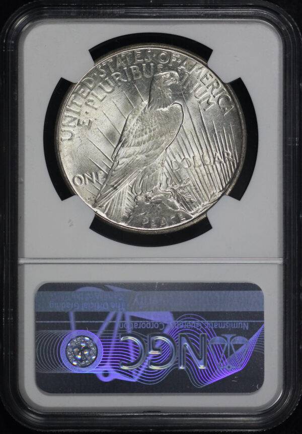 Reverse of this 1926-D Peace Dollar NGC MS-63 Mysza Collection