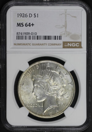 Obverse of this 1926-D Peace Dollar NGC MS-64+