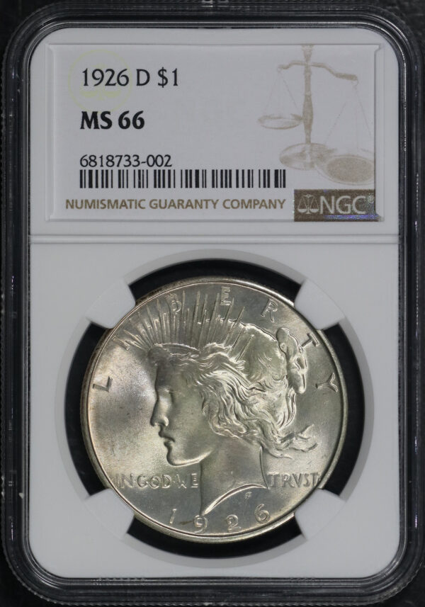 Obverse of this 1926-D Peace Dollar NGC MS-66