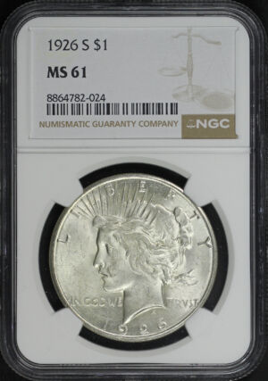 Obverse of this 1926-S Peace Dollar NGC MS-61