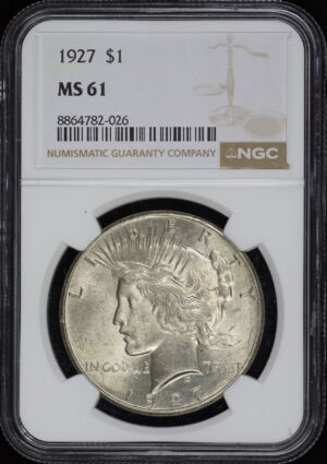 Obverse of this 1927 Peace Dollar NGC MS-61