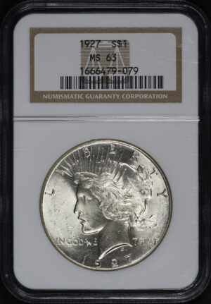 Obverse of this 1927 Peace Dollar NGC MS-63