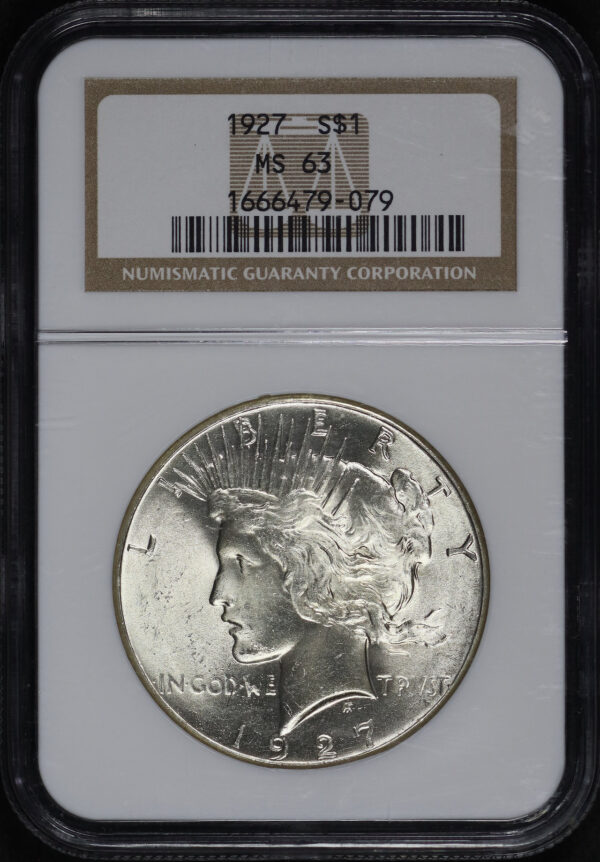 Obverse of this 1927 Peace Dollar NGC MS-63