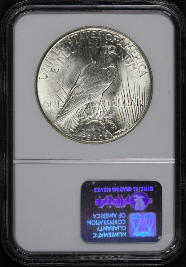 Reverse of this 1927 Peace Dollar NGC MS-63