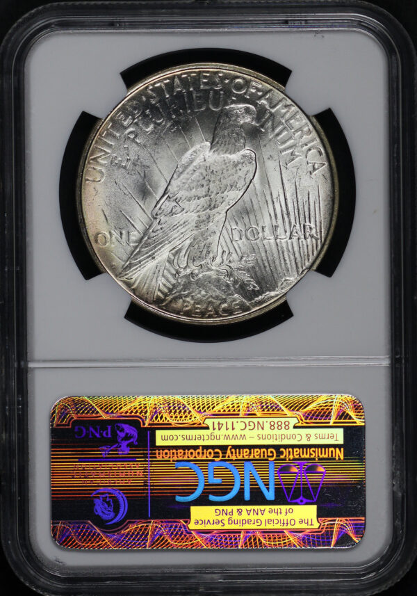 Reverse of this 1927-D Peace Dollar NGC MS-61