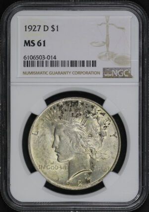 Obverse of this 1927-D Peace Dollar NGC MS-61