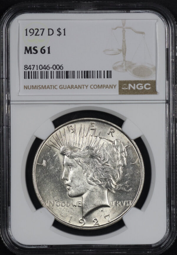 Obverse of this 1927-D Peace Dollar NGC MS-61