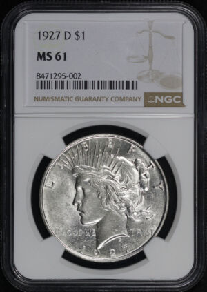 Obverse of this 1927-D Peace Dollar NGC MS-61
