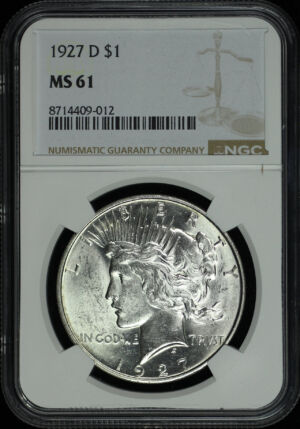 Obverse of this 1927-D Peace Dollar NGC MS-61