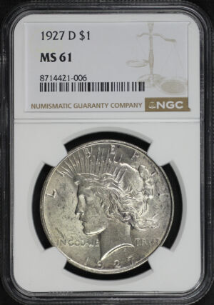 Obverse of this 1927-D Peace Dollar NGC MS-61