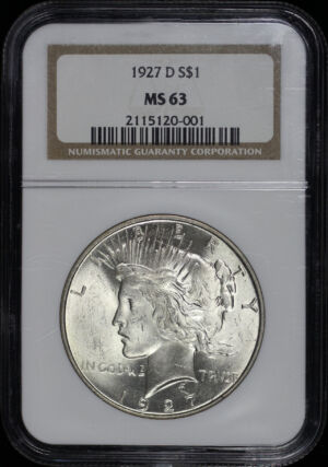 Obverse of this 1927-D Peace Dollar NGC MS-63