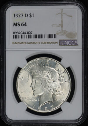 Obverse of this 1927-D Peace Dollar NGC MS-64