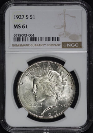 Obverse of this 1927-S Peace Dollar NGC MS-61