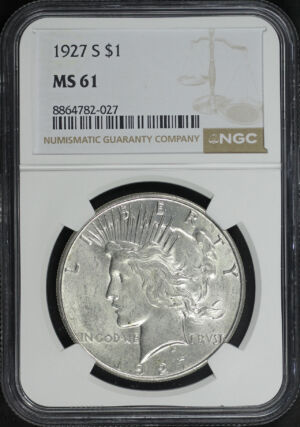 Obverse of this 1927-S Peace Dollar NGC MS-61