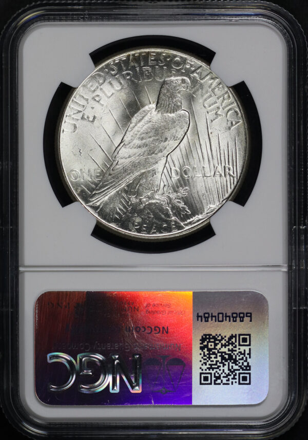 Reverse of this 1927-S Peace Dollar NGC MS-63