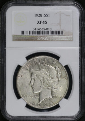 Obverse of this 1928 Peace Dollar NGC XF-45