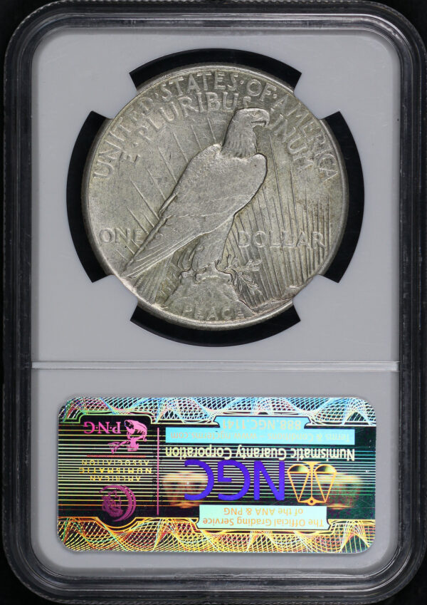 Reverse of this 1928 Peace Dollar NGC XF-45