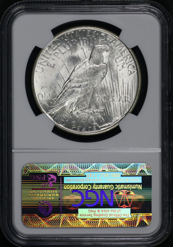 Reverse of this 1928-S Peace Dollar NGC MS-63