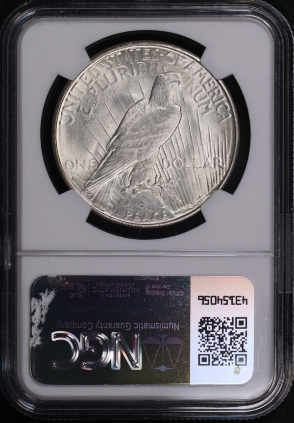 Reverse of this 1928-S Peace Dollar NGC MS-63