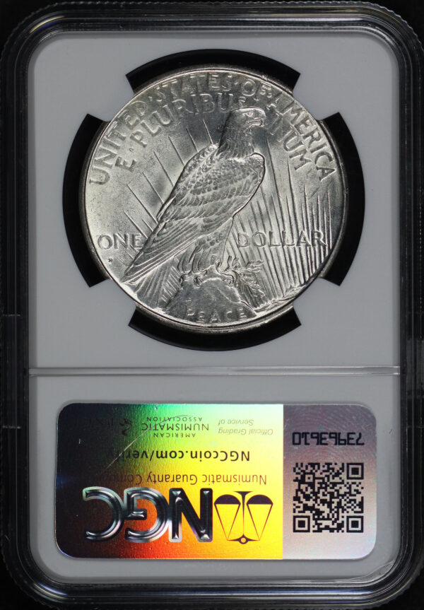 Reverse of this 1934-D Peace Dollar NGC MS-61